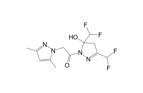 3,5-bis(difluoromethyl)-1-[(3,5-dimethyl-1H-pyrazol-1-yl)acetyl]-4,5-dihydro-1H-pyrazol-5-ol