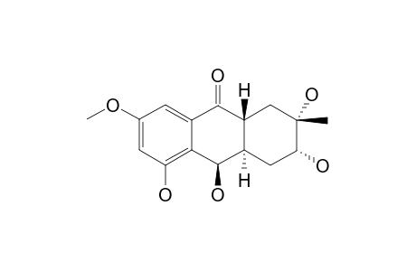 ALTERSOLANOL-J;(2S*,3R*,4AS*,9AS*,10R*)-1,3,4,4A,9A,10-HEXAHYDRO-2,3,5,10-TETRAHYDROXY-7-METHOXY-2-METHYL-9(2H)-ANTHRACENONE