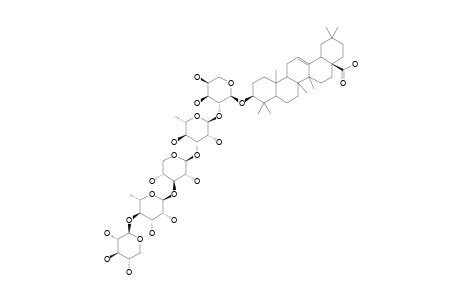 PROSAPOGENIN-A-4;OLEANOLIC-ACID-3-O-BETA-D-XYLOPYRANOSYL-(1->4)-ALPHA-L-RHAMNOPYRANOSYL-(1->3)-BETA-D-XYLOPYRANOSYL-(1->3)-ALPHA-L-RHAMNOPYRANOSYL-