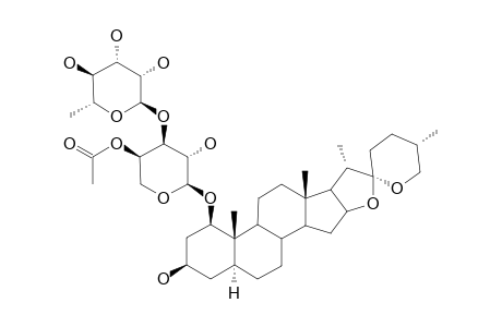 BrISBAGENIN_1-O-[O-ALPHA-L-RHAMNOPYRANOSYL-(1->3)-4-O-ACETYL-ALPHA-L-ARABINOPYRANOSIDE]