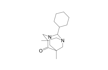 1,3-diazatricyclo[3.3.1.1~3,7~]decan-6-one, 2-cyclohexyl-5,7-dimethyl-