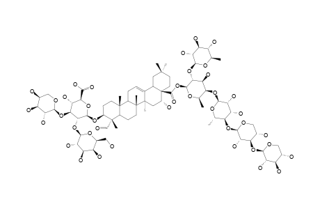 MS-2;3-O-BETA-[GALACTOPYRANOSYL-(1->2)-[ARABINOPYRANOSYL-(1->3)]-GLUCURONOPYRANOSYL]-QUILLAIC-ACID-28-O-[XYLOPYRANOSYL-(1->3)-XYLOPYRANOSYL-(1->4)