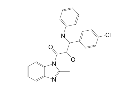 3-(4-CHLOROPHENYL)-2-HYDROXY-1-(2-METHYL-BENZIMIDAZOLE-1-YL)-3-PHENYLAMINO-PROPAN-1-ONE