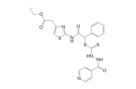 Ethyl 2-(2-(2-(2-isonicotinoylhydrazinecarbonothioylthio)-2-phenylacetamido)thiazol-4-yl)acetate