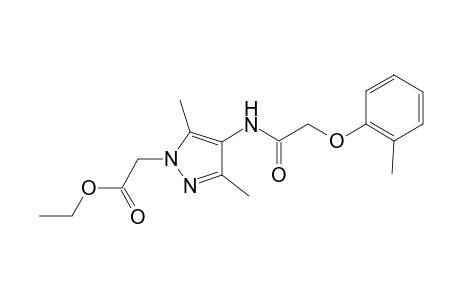 1H-Pyrazole-1-acetic acid, 3,5-dimethyl-4-[[2-(2-methylphenoxy)acetyl]amino]-, ethyl ester