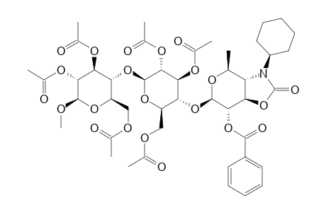 METHYL-O-(2-O-BENZOYL-3,4-O,N-CARBONYL-4-CYCLOHEXYLAMINO-4,6-DIDEOXY-BETA-D-GLUCOSYL)-(1->4)-O-(2,3,6-TRI-O-ACETYL-BETA-D-GLUCOSYL)-(1->4)-2,3,6-T