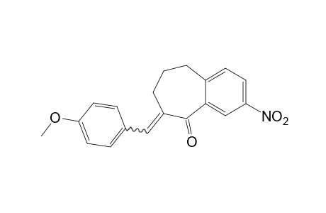 1,2,3,4,4a,6,7,8,9,9a-decahydro-6-(p-methoxybenzylidene)-3-nitro-5H-benzocyclohepten-5-one