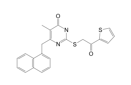 5-METHYL-2-[(THIOPHEN-2-YLCARBONYLMETHYL)-THIO]-6-(1-NAPHTHYLMETHYL)-PYRIMIDIN-4(3H)-ONE