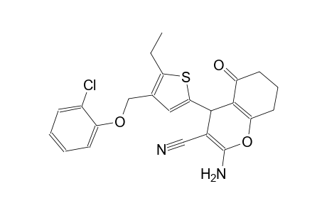 2-amino-4-{4-[(2-chlorophenoxy)methyl]-5-ethyl-2-thienyl}-5-oxo-5,6,7,8-tetrahydro-4H-chromene-3-carbonitrile