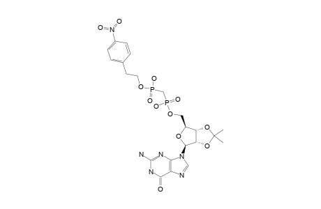 P(1)-[2-(4-NITROPHENYL)-ETHYL]-P(2)-(2',3'-O-ISOPROPYLIDENE-GUANOSIN-5'-YL)-METHYLENEBIS-(PHOSPHONATE)