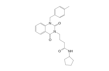 N-cyclopentyl-4-(1-(4-methylbenzyl)-2,4-dioxo-1,4-dihydro-3(2H)-quinazolinyl)butanamide