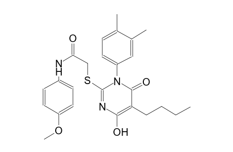 2-{[5-butyl-1-(3,4-dimethylphenyl)-4-hydroxy-6-oxo-1,6-dihydro-2-pyrimidinyl]sulfanyl}-N-(4-methoxyphenyl)acetamide