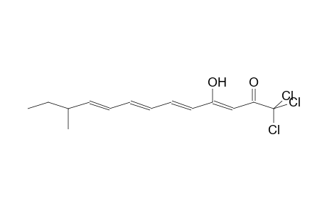 3,5,7,9-TRIDECATETRAEN-2-ONE, 1,1,1-TRICHLORO-4-HYDROXY-11-METHYL-