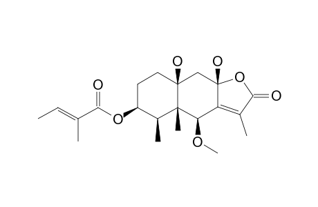 3-BETA-ANGELOYLOXY-8-BETA,10-BETA-DIHYDROXY-6-BETA-METHOXYEREMOPHILENOLIDE