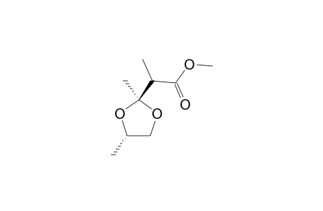 METHYL-(2RS,2'S,4'S)-2-(2',4'-DIMETHYL-1',3'-DIOXOLANE-2'-YL)-PROPANOATE