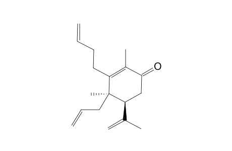 (+)-(4R,5S)-4-ALLYL-3-(BUT-3-ENYL)-2,4-DIMETHYL-5-ISOPROPENYLCYCLOHEX-2-ENONE