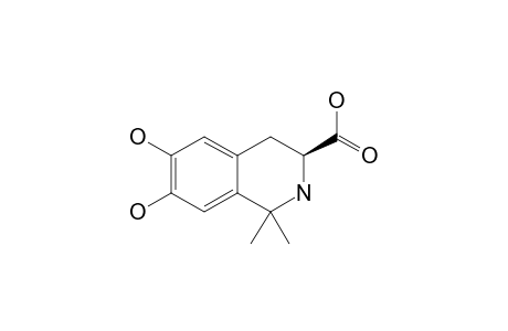 (-)-3-CARBOXY-1,1-DIMETHYL-6,7-DIHYDROXY-1,2,3,4-TETRAHYDROISOQUINOLINE