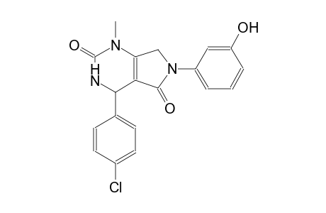 1H-pyrrolo[3,4-d]pyrimidine-2,5-dione, 4-(4-chlorophenyl)-3,4,6,7-tetrahydro-6-(3-hydroxyphenyl)-1-methyl-