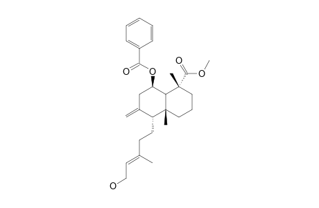 SCOPARIC-ACID-A-METHYLESTER;METHYL-6-BENZOYL-12-HYDROXY-LABDA-8(17),13-DIEN-18-OATE