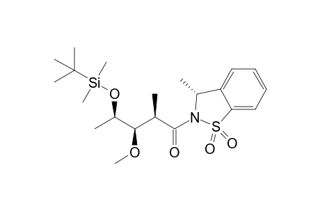 2,3-Dihydro-N-[4(R)-tert-butyldimethylsilyloxy-3(R)-methoxy-2(R)-methylpentanoyl]-3-(R)-methyl-1,2-benzothiazole-1,1-dioxide