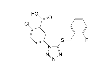 2-chloro-5-{5-[(2-fluorobenzyl)sulfanyl]-1H-tetraazol-1-yl}benzoic acid