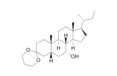 (5R,7R,8R,9S,10S,13R,14S,17R)-10,13-dimethyl-17-[(1R)-1-methylpropyl]spiro[1,2,4,5,6,7,8,9,11,12,14,15,16,17-tetradecahydrocyclopenta[a]phenanthrene-3,2'-1,3-dioxane]-7-ol