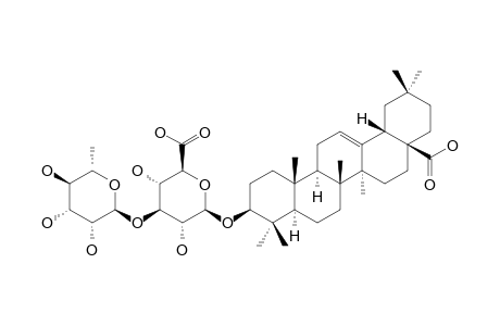 3-O-ALPHA-L-RHAMNOPYRANOSYL-(1->3)-BETA-D-GLUCURONOPYRANOSYL-OLEANOLIC-ACID