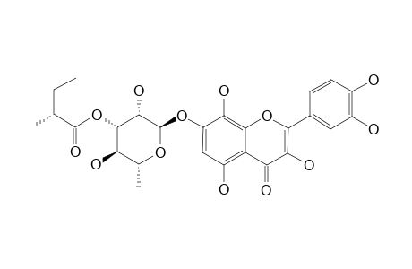 SINOCRASSOSIDE-D1;GOSSYPETIN-7-O-ALPHA-L-[3-O-(2S)-2-METHYLBUTYRYL]-RHAMNOPYRANOSIDE