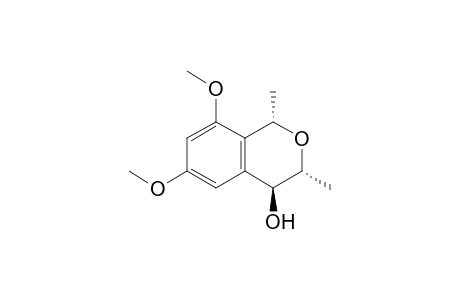 rel-(1S,3R,4S)-4-Hydroxy-6,8-dimethoxy-1,3-dimethylisochromane