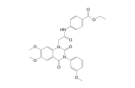 ethyl 4-{[(6,7-dimethoxy-3-(3-methoxyphenyl)-2,4-dioxo-3,4-dihydro-1(2H)-quinazolinyl)acetyl]amino}benzoate