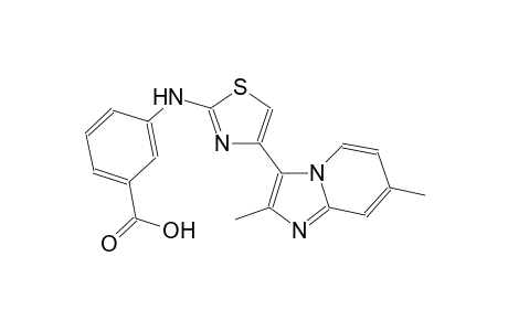 benzoic acid, 3-[[4-(2,7-dimethylimidazo[1,2-a]pyridin-3-yl)-2-thiazolyl]amino]-