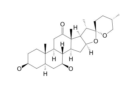 (25R)-3-BETA,7-BETA-DIHYDROXY-5-ALPHA-SPIROSTAN-12-ONE