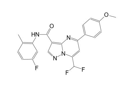 7-(difluoromethyl)-N-(5-fluoro-2-methylphenyl)-5-(4-methoxyphenyl)pyrazolo[1,5-a]pyrimidine-3-carboxamide