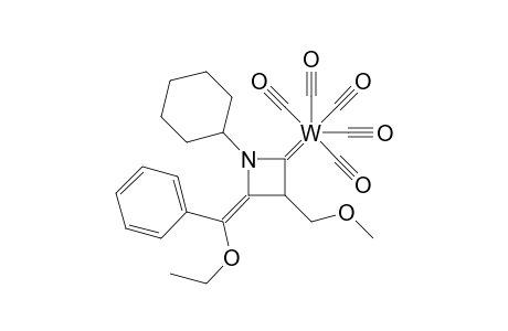 (E)-pentacarbonyl[1-cyclohexyl-4-(.alpha.-ethoxybenzylidene)-3-methoxymethyl-2-azetidinylidene]tungstene(0)