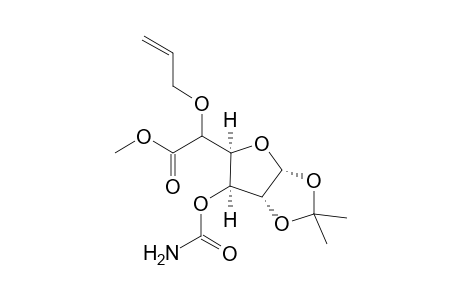 Methyl (1,2-O-Isopropyliden-5-O-allyl-3-O-carbamoyl-.alpha.,D-glucofuranosid)uronate