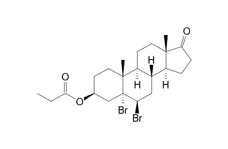 5-ALPHA,6-BETA-DIBROMO-17-OXA-ANDROSTANE-3-BETA-YL-PROPANOATE