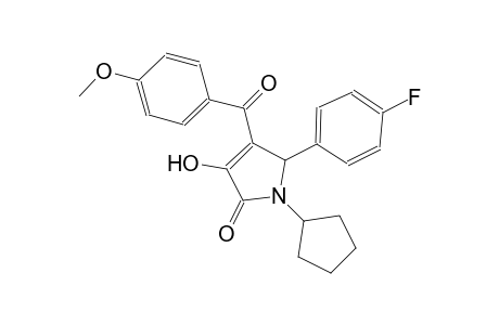 1-cyclopentyl-5-(4-fluorophenyl)-3-hydroxy-4-(4-methoxybenzoyl)-1,5-dihydro-2H-pyrrol-2-one