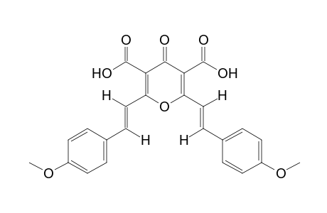 trans-2,6-bis(p-methoxystyryl)-4-oxo-4H-pyran-3,5-dicarboxylic acid