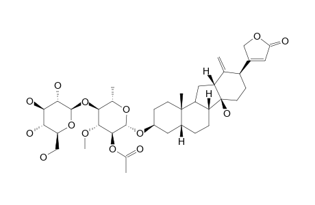 THEVETIOSIDE-E;THEVETIOGENIN-3-BETA-D-GLUCOPYRANOSYL-(1->4)-2'-O-ACETYL-ALPHA-L-THEVETOPYRANOSIDE