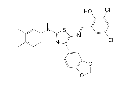 2,4-dichloro-6-{N-{4-[3,4-(methylenedioxy)phenyl]-2-(3,4-xylidino)-5-thiazolyl}formimidoyl}phenol