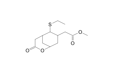 (6-Ethylthio-3-oxo-2-oxabicyclo[3.3.1]non-7-yl)acetic acid, methyl ester