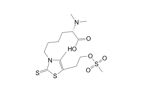 (2S)-2-(dimethylamino)-6-[4-methyl-5-(2-methylsulfonyloxyethyl)-2-sulfanylidene-1,3-thiazol-3-yl]hexanoic acid