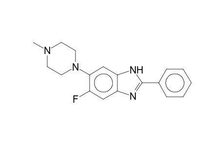 (1H)Benzimidazole, 5-fluoro-2-phenyl-6-(4-methylpiperazin-1-yl)-