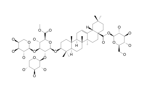 #3;BIFINOSIDE-C;28-O-BETA-D-GLUCOPYRANOSYL-OLEANOLIC-ACID-3-O-BETA-D-XYLOPYRANOSYL-(1->2)-[ALPHA-L-ARABINOPYRANOSYL-(1->3)]-BETA-D-GLUCURONOPYRANOSIDE-6-O-METH