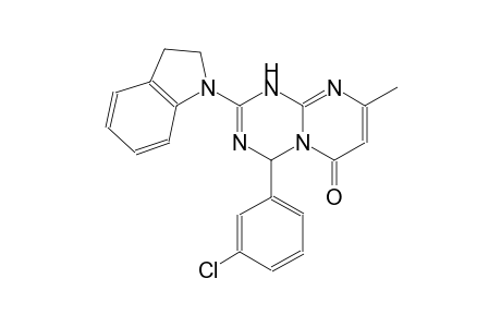 6H-pyrimido[1,2-a][1,3,5]triazin-6-one, 4-(3-chlorophenyl)-2-(2,3-dihydro-1H-indol-1-yl)-1,4-dihydro-8-methyl-