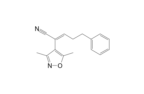 2-(3',5'-Dimethyl-4'-isoxazolyl)-5-phenyl-2-pentenonitrile