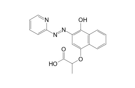 Propanoic acid, 2-[[4-hydroxy-3-[2-(2-pyridinyl)diazenyl]-1-naphthalenyl]oxy]-