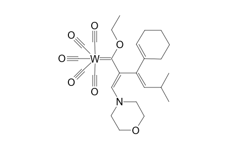 Pentacarbonyl-[1-ethoxy-1-[3'-cyclohex-1'-enyl-5'-methyl-1'-morpholino-1',3'-hexadien-2'-yl]methylene}tungstene ( 0 )