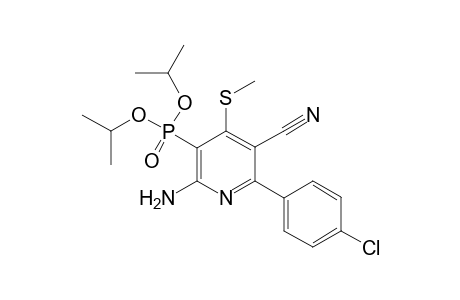 6-Amino-2-(4-chlorophenyl)-5-di(propan-2-yloxy)phosphoryl-4-(methylthio)-3-pyridinecarbonitrile