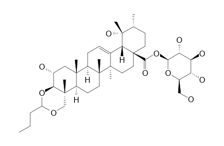 RUBUSSIDE-A;3,23-O-BUTYLIDENE-2-ALPHA,3-BETA,19-ALPHA,23-TETRAHYDROXY-URS-12-EN-28-OIC-ACID-BETA-D-GLUCOPYRANOSYLESTER